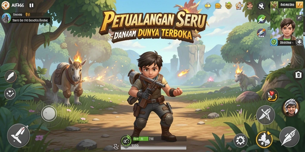 Tampilan gameplay AIFA66 dengan eksplorasi Open World yang menantang.