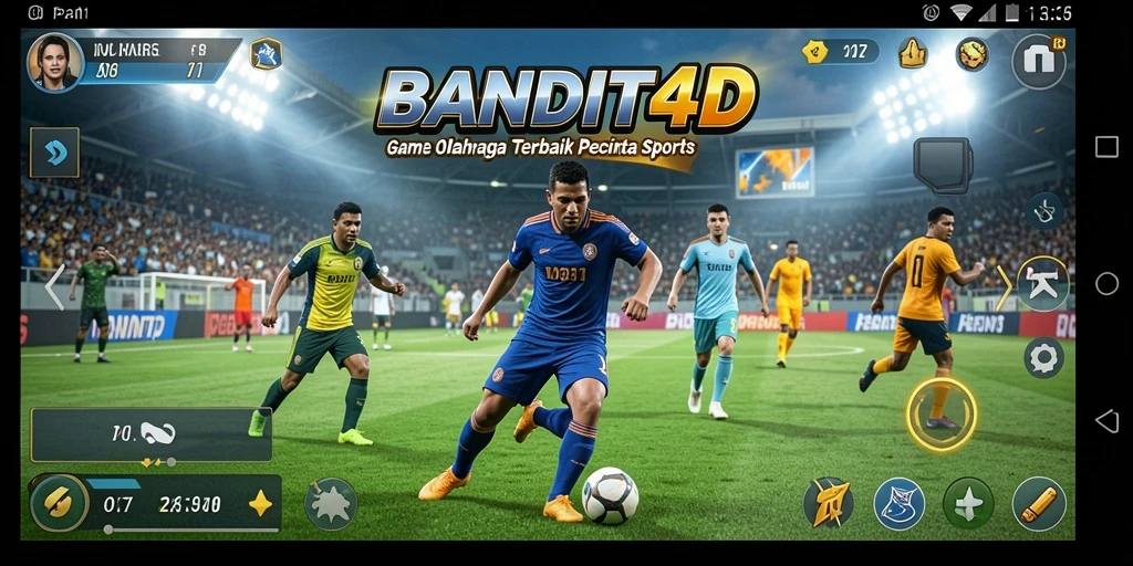 Screenshot BANDIT4D menunjukkan aksi seru dalam pertandingan olahraga.