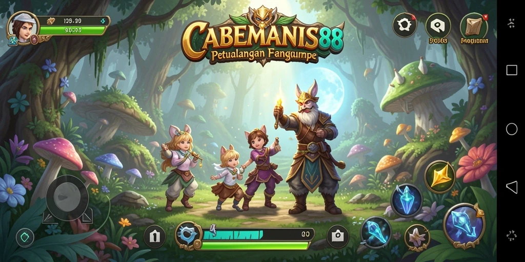 Gameplay mendebarkan di dunia petualangan RPG.