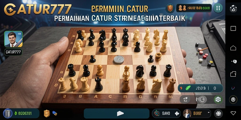 Tampilan gameplay menarik dari CATUR777 yang menampilkan strategi catur.