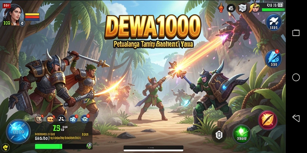 Gambaran gameplay petualangan mendebarkan dalam DEWA1000