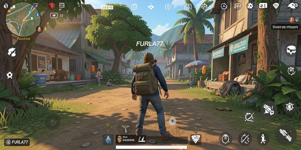 Tampilan menarik dari gameplay FURLA77 dengan karakter yang berinteraksi.