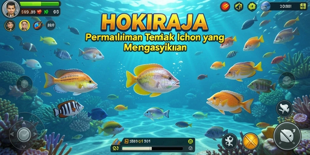 Gameplay seru menembak ikan di HOKIRAJA.