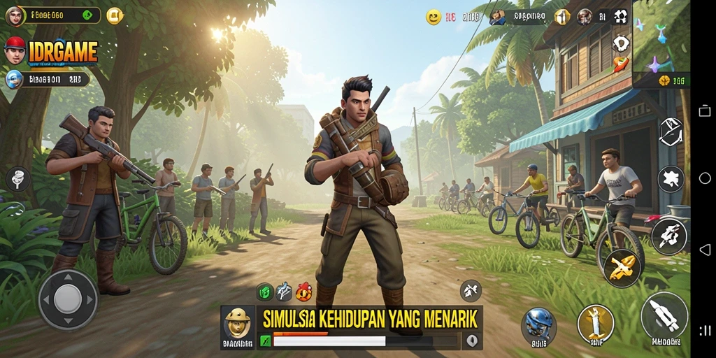 Tampilan gameplay <strong>IDRGAME</strong> yang penuh warna dan interaksi.