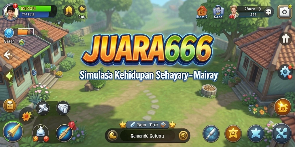 Screenshot gameplay JUARA666 dengan interaksi karakter yang menarik.