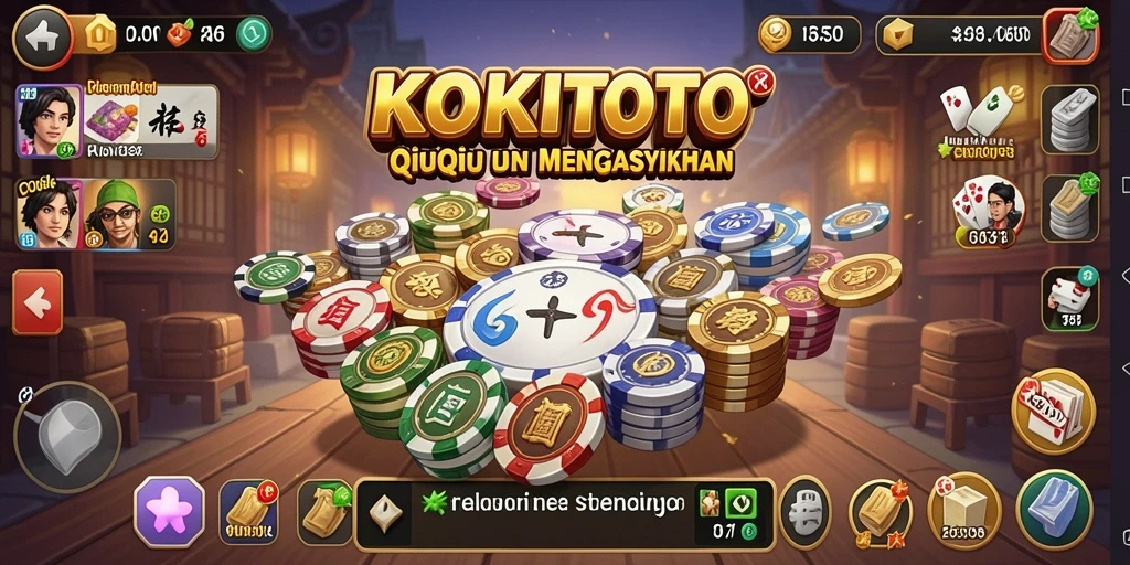 Screenshot gameplay QiuQiu di KOKITOTO yang menampilkan momen seru.