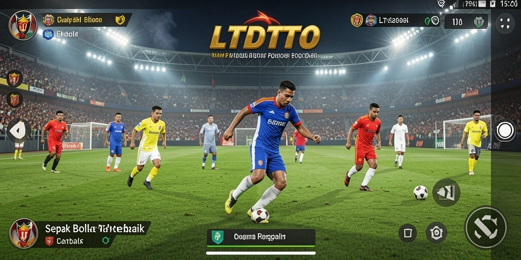 Tampilan gameplay LTDTOTO yang seru dan mendebarkan dalam pertandingan sepak bola.