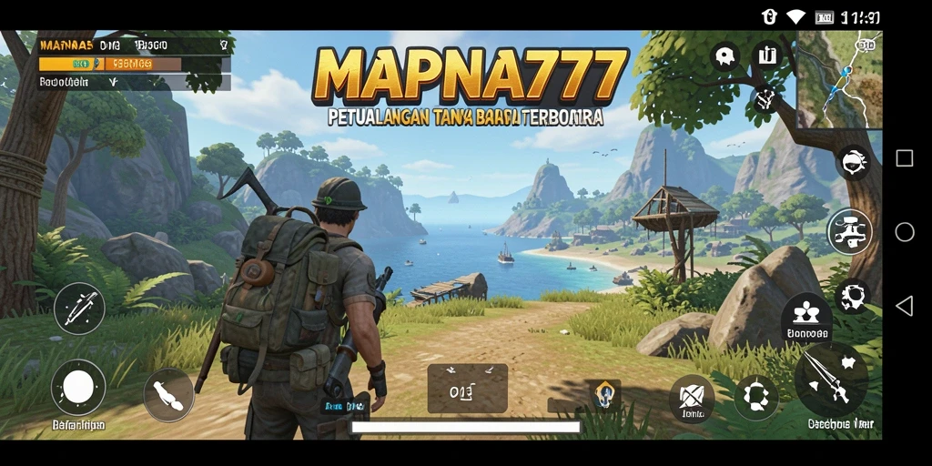 Screenshot gameplay MAPNA777 yang menunjukkan dunia terbuka yang luas.