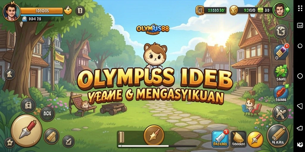 Gameplay OLYMPUS88 yang menampilkan berbagai karakter dan sumber daya.