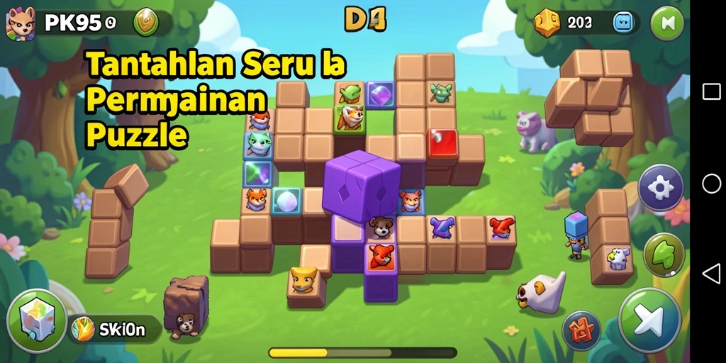Tampilan gameplay seru di PK95 saat menyelesaikan teka-teki Puzzle.