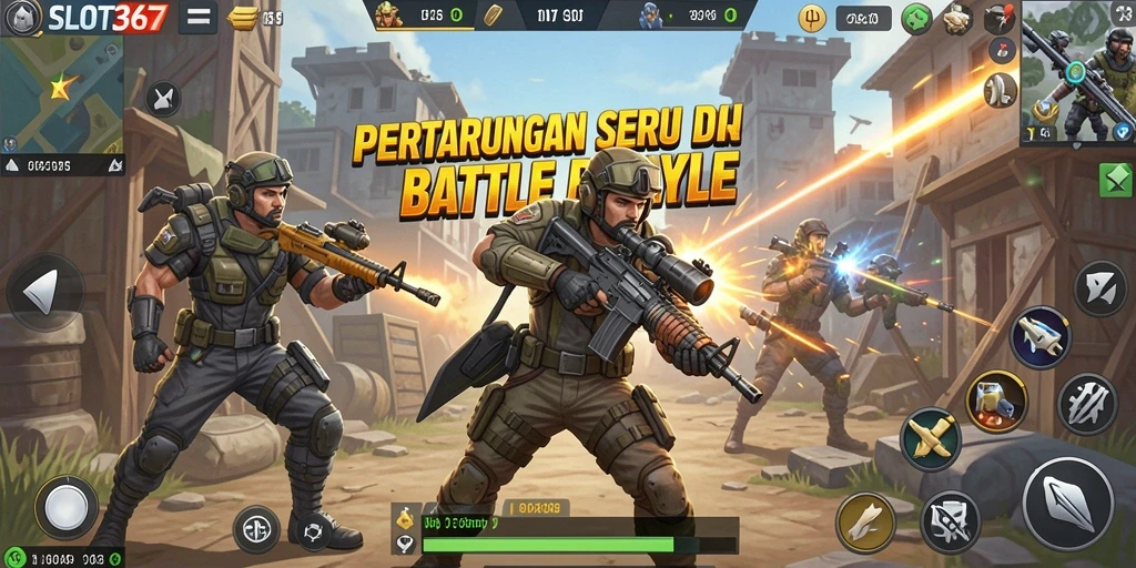 Gameplay seru SLOT367 dengan intensitas pertarungan Battle Royale.